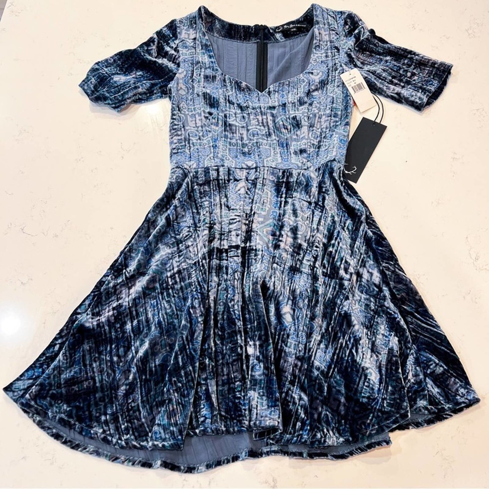 NWT For Love & Lemons Velvet Mini Dress - Picture 8 of 9